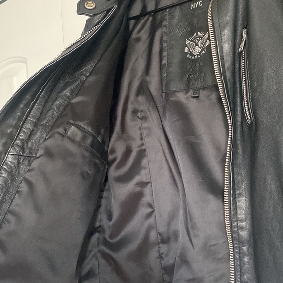Superdry Leather Jacket - Picture 4 of 8